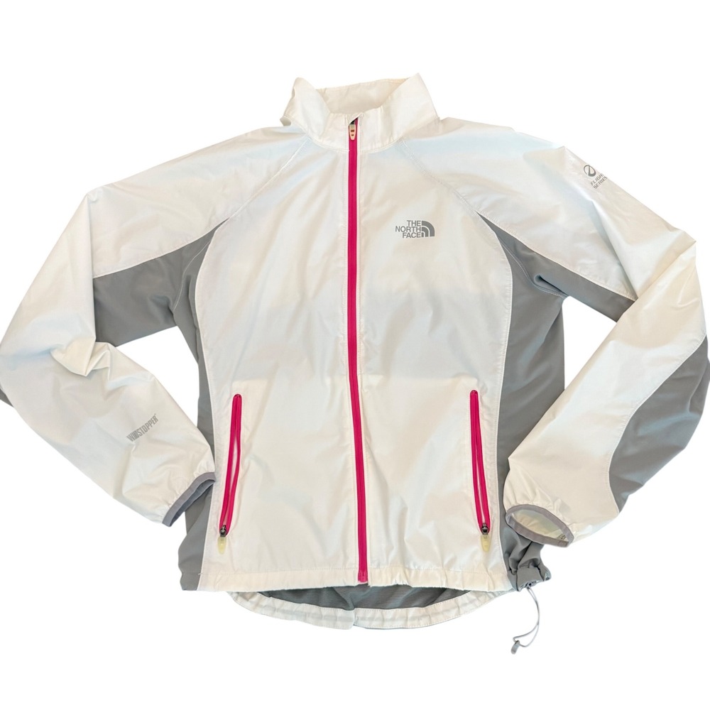 The North Face Flight Series Windstopper Jacket White Gray Pink‎ Womens S